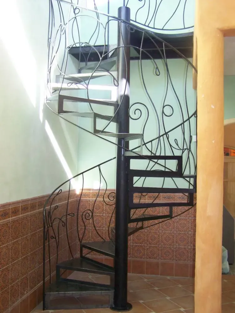escalier fleurs